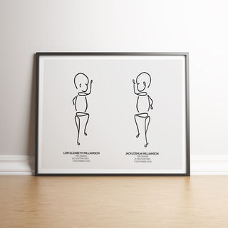 Baby Birth Print for Twins