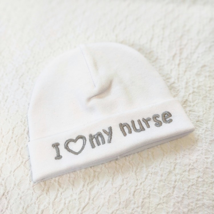 Embroidered Hat  - I love my nurse