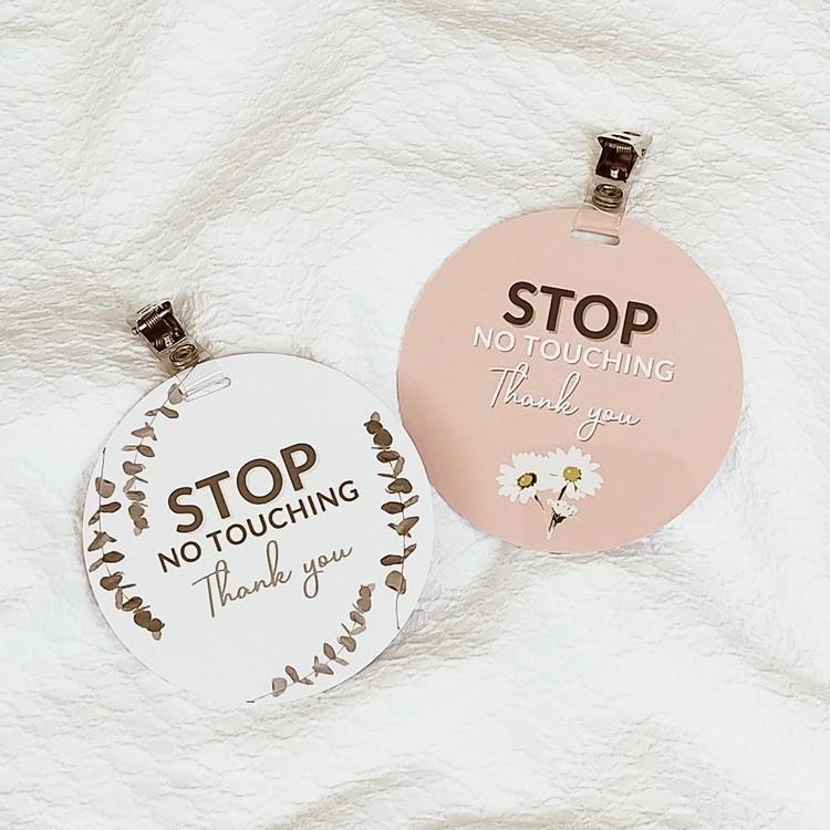 Stop, No Touching Pram Tag