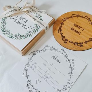 Twin Milestone Cards, Eucalyptus