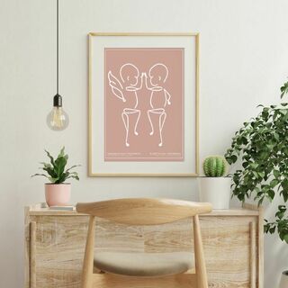 Birth Print Twins or Siblings - Colour