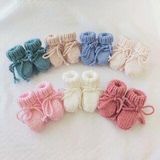Merino Hand Knit Booties
